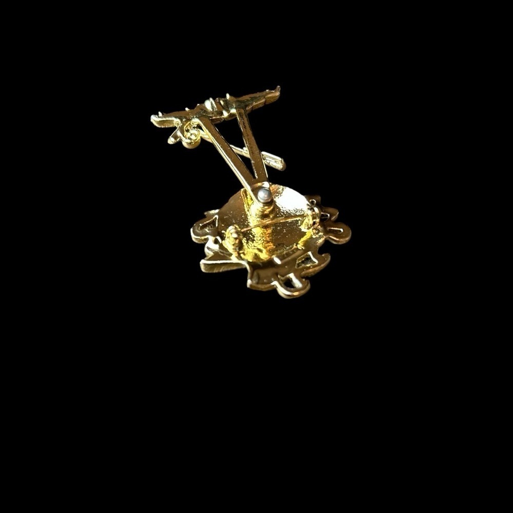 Vintage Gold Tone Golf Girl Articulated Statement Brooch/Pendant - Picture 9 of 11